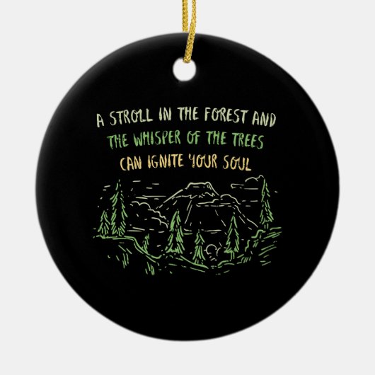 Camping Wandern Gebirge Geschenk Keramik Ornament (Vorne)