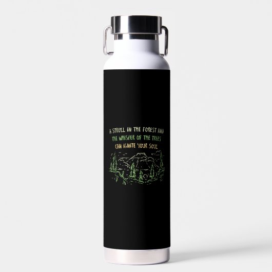 Camping Wandern Gebirge Geschenk Trinkflasche (Vorne)