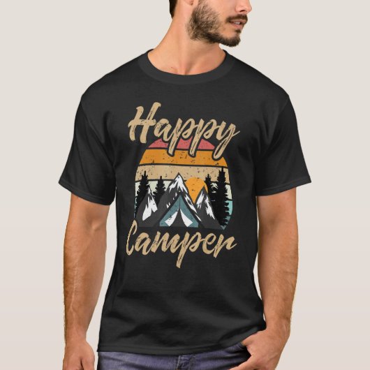 Camping Wandern Moderner Glücksbringer 1 T-Shirt (Vorderseite)