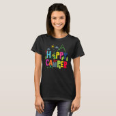 Camping Wandern Moderner Glückscamper T-Shirt (Vorne ganz)