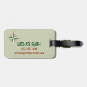 Camping Wandern Outdoor Enthusiasten Compass Gepäckanhänger (Rückseite horizontal)