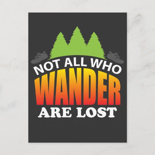 Camping Wandern Postkarte (Vorderseite)