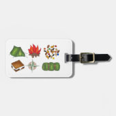 Camping Wandern Sommer Camp Kompass S'mores Zelt Gepäckanhänger (Vorderseite horizontal)