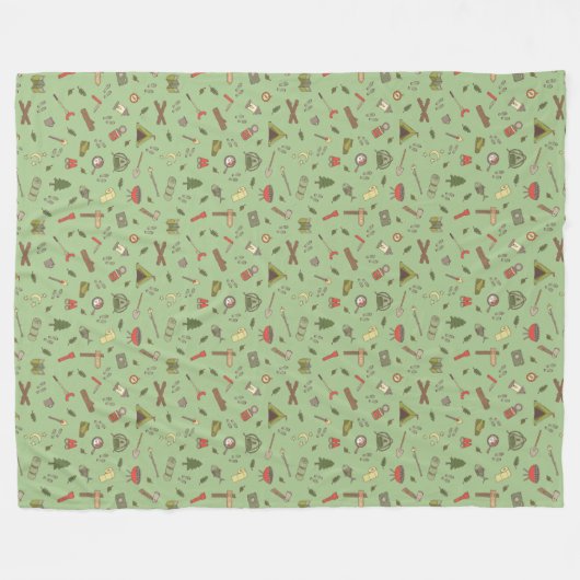 Camping Wandern Trekking Wilderness Muster Fleecedecke (Vorderseite (Horizontal))