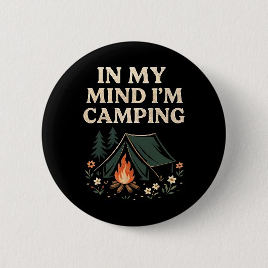 Camping Wandern Urlaub Button (Vorderseite)