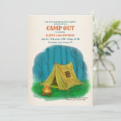Camping Wasserfarben Einladung (Stehend Vorderseite)