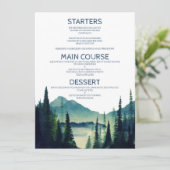 Camping Wedding Menu Cards Menükarte (Stehend Vorderseite)