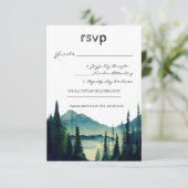 Camping Wedding RSVP Card Karte (Stehend Vorderseite)