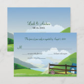 Camping Wedding RSVP Karte (Vorne/Hinten)