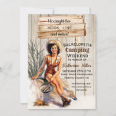 Camping Weekend Bachelorette Einladung (Vorderseite)