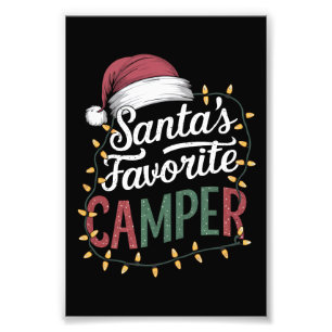 Camping Weihnachten Santas Lieblingscamper-Geschen Fotodruck