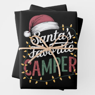Camping Weihnachten Santas Lieblingscamper-Geschen Geschenkpapier Set