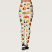 Camping Weihnachten Thema für Camper Leggings (Rückseite)