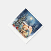 Camping Weihnachten Thema für Camper Serviette (Ecke)