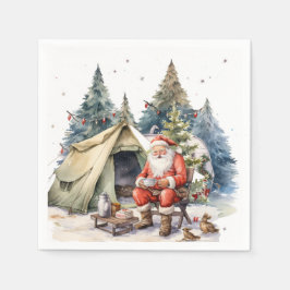 Camping Weihnachten Thema für Camper Serviette