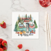 Camping Weihnachten Thema für Camper Serviette (Beispiel)