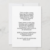 Camping Weihnachts-Party Einladung (Rückseite)