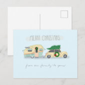 Camping-Weihnachtskarte Feiertagspostkarte (Vorne/Hinten)