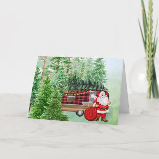 Camping Weihnachtskarte Karte