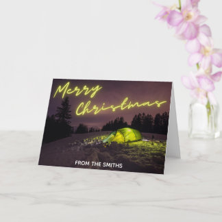 Camping Weihnachtskarte Karte