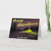 Camping Weihnachtskarte Karte (Vorderseite)