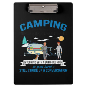 Camping Wenn man laufen kann Geschenk für Wanderer Klemmbrett