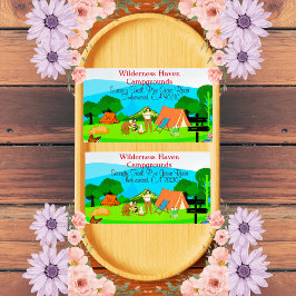 Camping-Werbekarte für Familienangehörige Naturlic Magnetische Visitenkarte