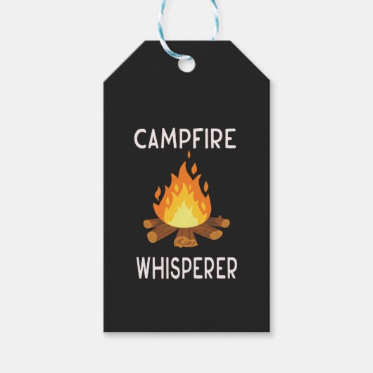 Camping - Whisperer am Campfire Geschenkanhänger (Vorderseite)