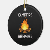Camping - Whisperer am Campfire Keramik Ornament (Links)