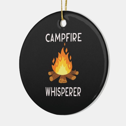 Camping - Whisperer am Campfire Keramik Ornament (Links)