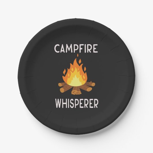 Camping - Whisperer am Campfire Pappteller (Vorderseite)