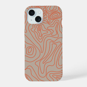 Camping Wilderness Trails Topografie iPhone 15 Hülle