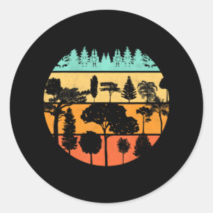 Camping Wildlife Camper Naturliebhaber Wald Runder Aufkleber