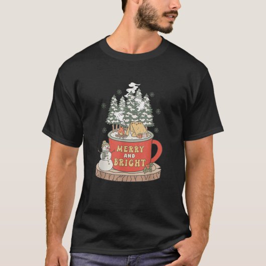 Camping Winter Weihnachten Heiterkeit Meran und He T-Shirt (Vorderseite)
