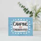 Camping wird als Postkarte unterbewertet (Stehend Vorderseite)