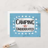 Camping wird Grußkarte unterbewertet Karte (Vorderseite/Rückseite Beispiel)