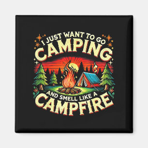 Camping-Witzig-Cute-Camng-Glamng-Lagerfeuer-Zitat- Magnet