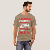 Camping wo Freunde und Marshmallowsost T-Shirt (Vorne ganz)