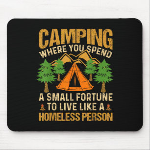 Camping, wo man ein kleines Glück verbringt, wie z Mousepad