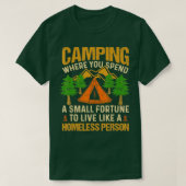 Camping, wo man ein kleines Glück verbringt, wie z T-Shirt (Design vorne)