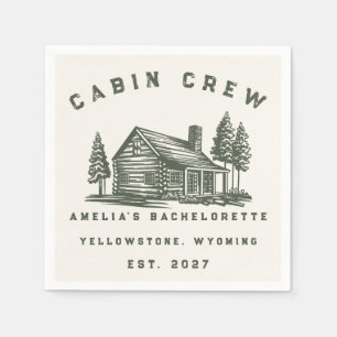 Camping-Wochenende-Junggesellinnen-Abschiedsparty Serviette