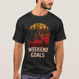 Camping-Wochenende-Ziele Vintage Retro Wald Camp F T-Shirt