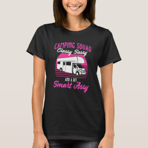 Camping Wohnmobil Campervan Mädchen Retro Vintage T-Shirt