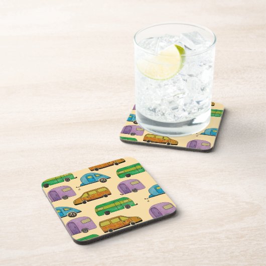 Camping-Wohnwagen Getränkeuntersetzer (Rechte Seite)