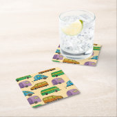 Camping-Wohnwagen Rechteckiger Pappuntersetzer (Vor Ort)