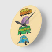 Camping-Wohnwagen Runde Wanduhr (Winkel)