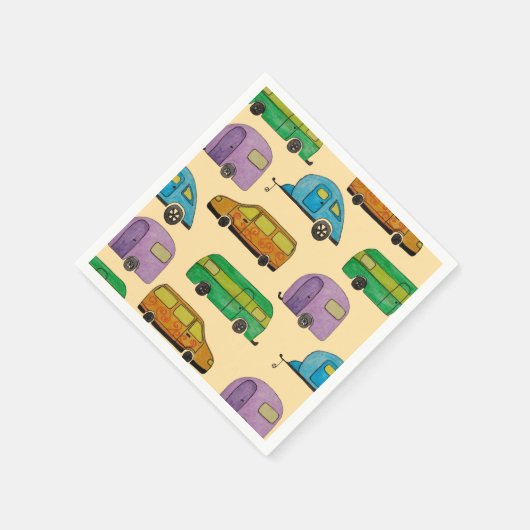 Camping-Wohnwagen Serviette (Ecke)