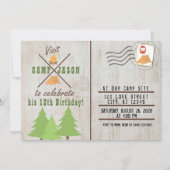 Camping Wood Flannel Karierte Postkarte Geburtstag (Vorderseite)