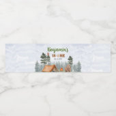 Camping Woodland Birthday Water Flasche Wasserflaschenetikett (Einzelnes Label)