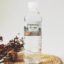Camping Woodland Birthday Water Flasche Wasserflaschenetikett